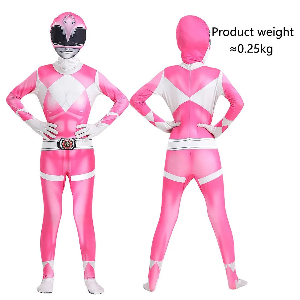 Adult Kids Superhero Power Samurai Sentai Shinkenger Rangers Costume Cosplay Adult Jumpsuit Dress Halloween Party Zentai Suits
