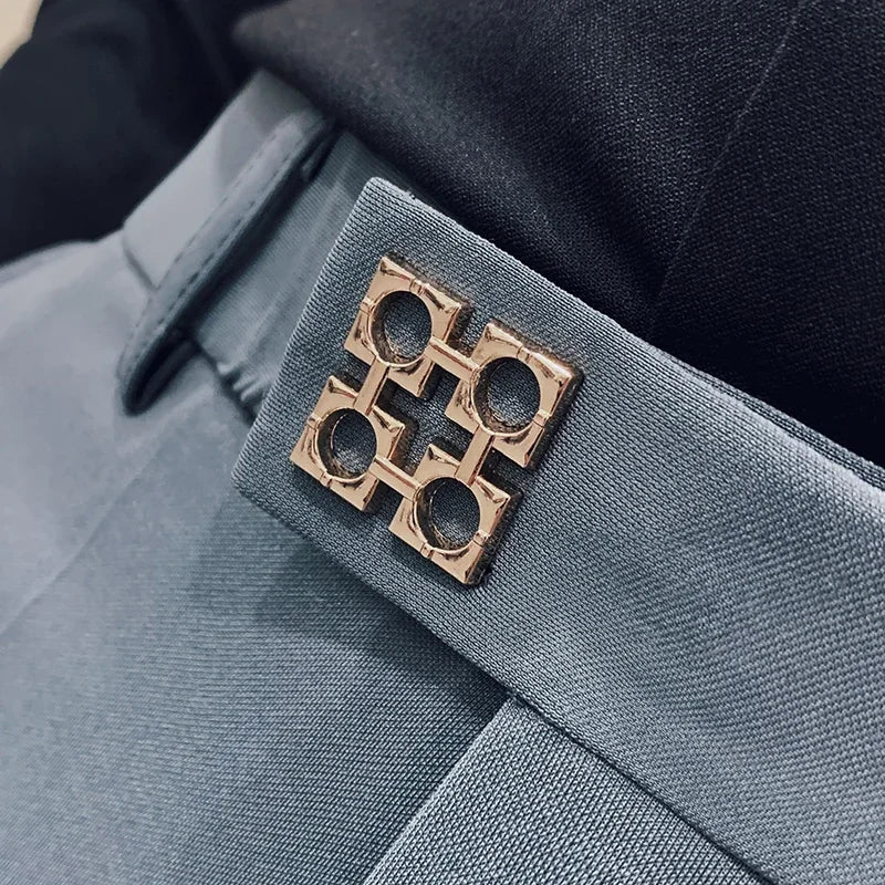 2026 Spring Summer Men's Casual Pants Formal Business Men Solid Color Slim Fit Office Social Trousers Wedding Party Suit Pants