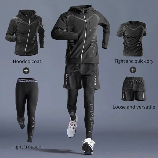 2025 new sports suit, men's running gear, suitable for leisure and outdoor fitness