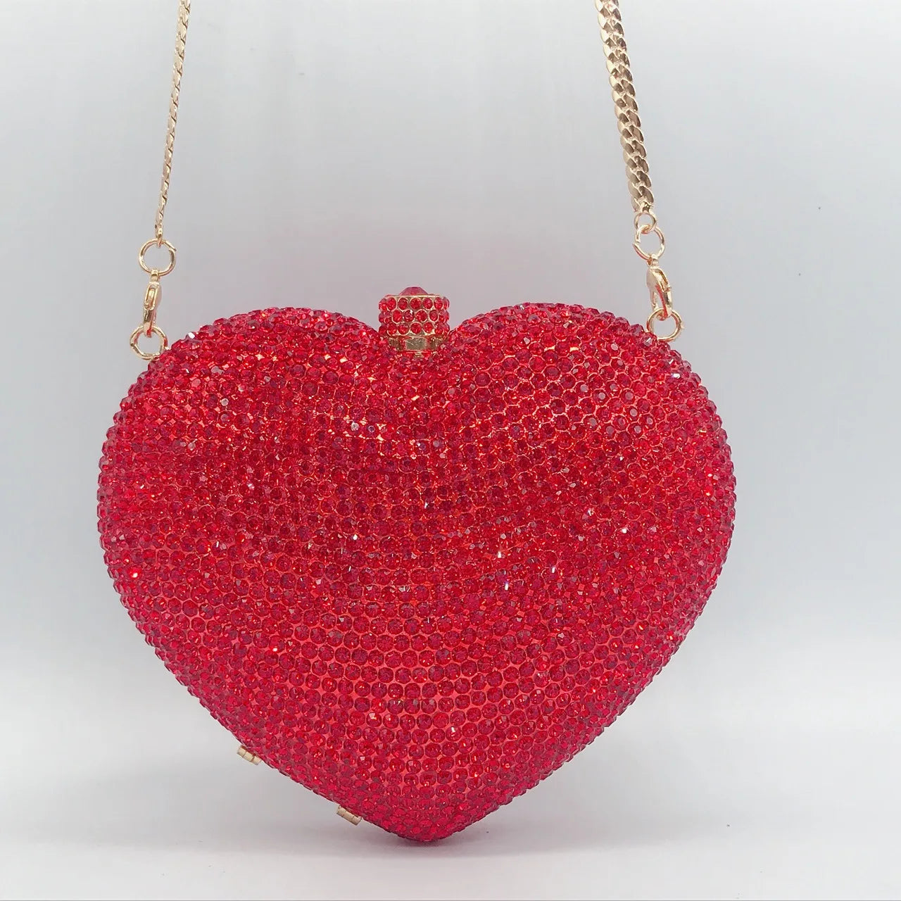 Heart Shaped Crystal Evening Clutch Bag Women Luxury Designer Rhinestones Purses And handbag Wedding Party Stones Day Clutches