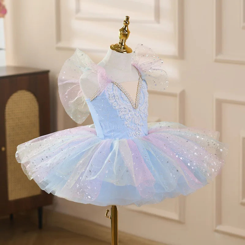 Summer Girl Dress Tutu Stage Ballet Leotards Party Girls Dresses Ballerine Dance Costumes Kids Clothes Princess Outfit Vestidos