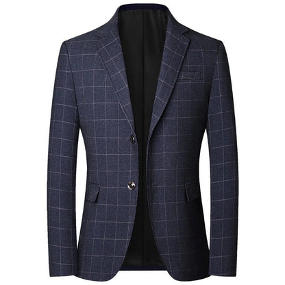 Brand Midlife Mans Blazers 2026 New Spring Autumn Plaid Design Casual Suit Men Classics Comfortable Suit Jacket Men