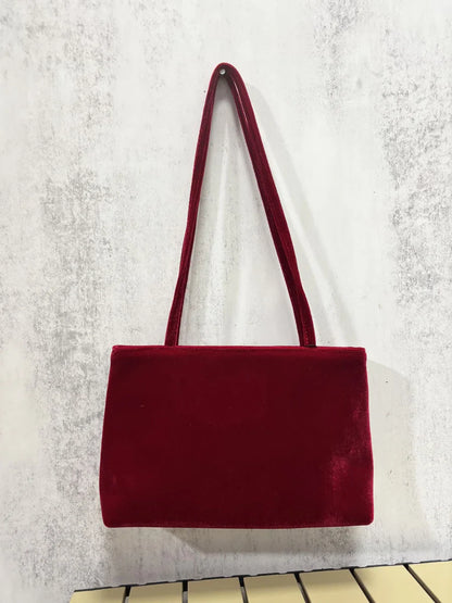 Luxury Silk Women's Shoulder Bag Square Underarm Handbag Contrasting Color Macaron Commuter Tote by Famous Brand