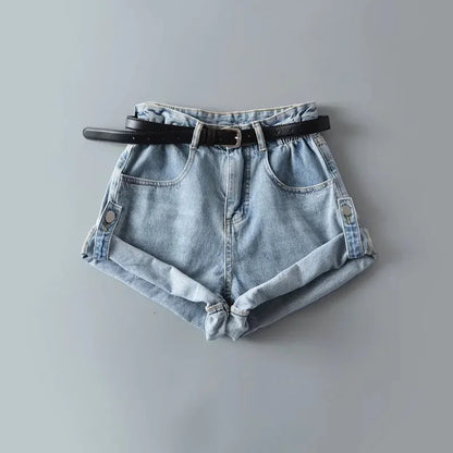 Shorts Basics Denims Women Jean High Waist Sexy Jeans Casual Buttons Pockets 2024 Summer Short Femme Denim Wide Leg Pants