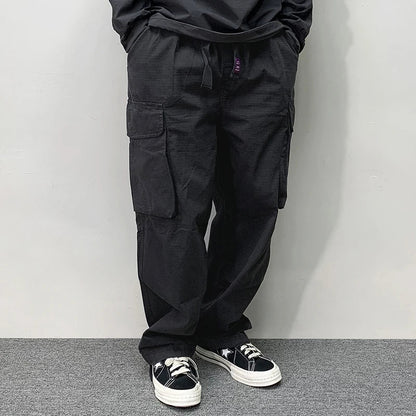High Quality Cotton Cargo Pants Mens Clothing Plus Size Casual Pants Japanese Harajuku Casual Tactical Joggers Baggy Trousers