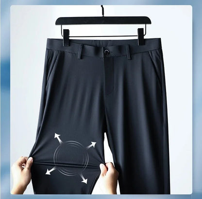 High Elastic Ultra-thin Casual Pants Men's Quick-drying Comfortable Soft Business Korean Spring Summer Trousers Brand Clothes