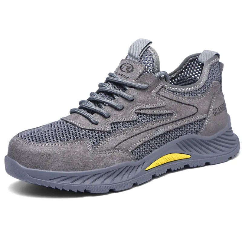 summer mesh safety shoes breathable work shoes industrial construction indestructible shoes for men steel toe safety work boots