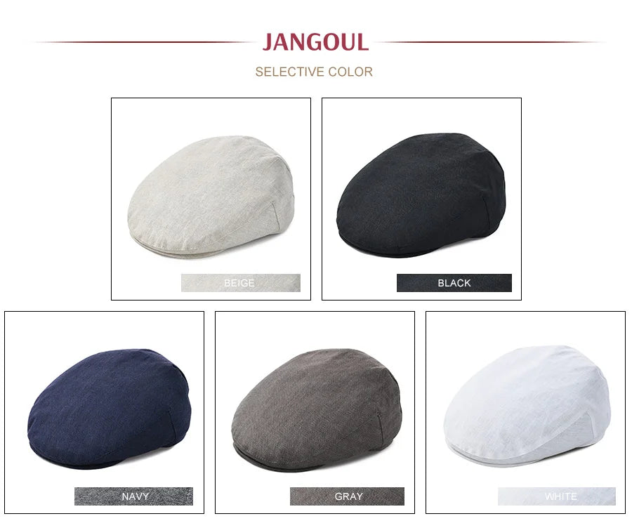 Mens Newsboy Cap Duckbill Hat Casual Beret Flat Ivy Hats Retro Gatsby Driving Cabbie Cap Spring Summer Autumn