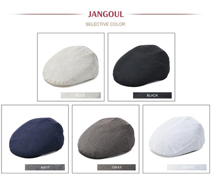 Mens Newsboy Cap Duckbill Hat Casual Beret Flat Ivy Hats Retro Gatsby Driving Cabbie Cap Spring Summer Autumn