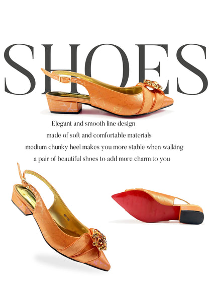 Elegant Pink Rhinestone Low-Heel Shoes & Handbag Set – Luxury Wedding & Party Accessories