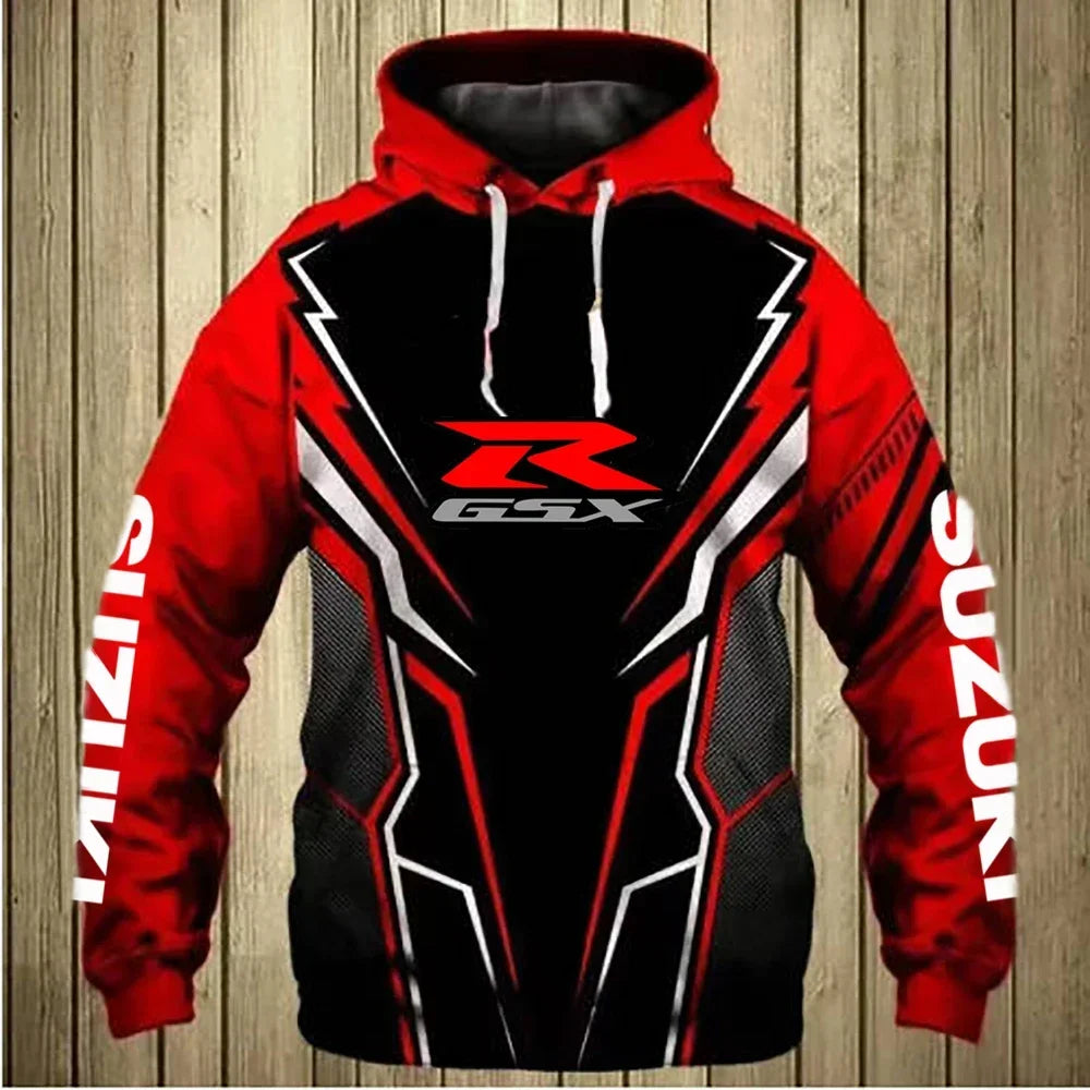 men's hoodie, urban fashion 3D printed casual sportswear, outdoor fashion Suzuki Enduro motorcycle street racing clothing