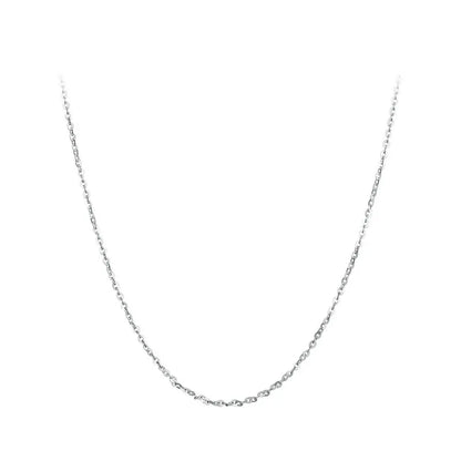 925 Sterling Silver Basic Chain Necklace Collection Box Chain Necklace Bead Chain Link for Women Simple Fine Jewelry