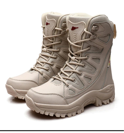 New Men Tactical Boots Waterproof Hunting Hiking Shoe Lace Up Desert Unisex Army Boot Male Women Brand Motorcycle Climbing Shoe