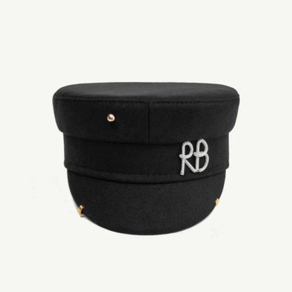 New  Women's Fashion Flat Cap British Retro Newsboy caps with Earrings Pierced Baker Boy Cap