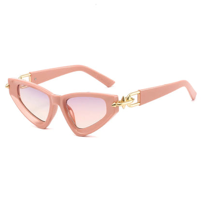 New Designer Triangle Cat Eye Sunglasses Women Brand Arrow Metal Sun Glasses Ins Fashion Cool Ladies Eyewear Lentes De Sol Mujer