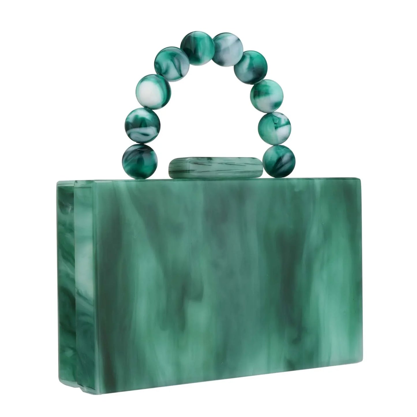 Beading Handbag Marble Acrylic Luxury Box Clutch Evening Bags Wedding Party Chain Shoulder Bag Dinner Dress Purse Festival Gift