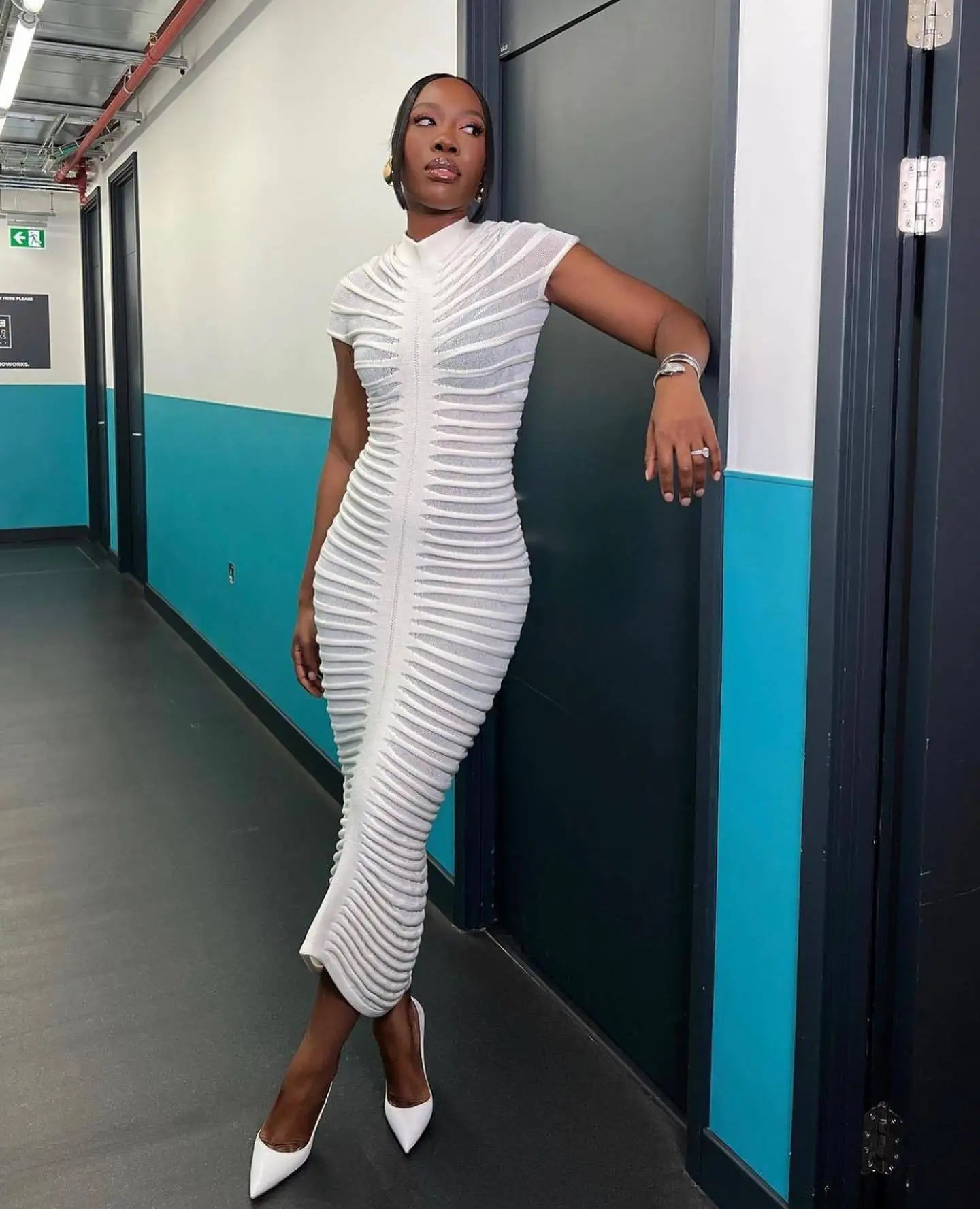 Sexy Bodycon Long Dress Women 2025 Summer Slim Fashion Short Sleeve Bandage Maxi Party Dresses Woman Skirt Elegant Vestidos