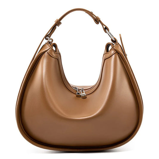 Premium Genuine Leather Women's Handbag Luxury Hobo Bag Large Capacity Fashion Shoulder Bolsa for Wife Lover Bride Bag