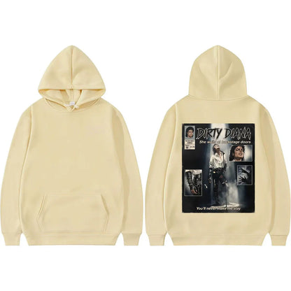 Michael Jackson Dirty Diana Hoodie King of Pop Bad Era Rock Sweatshirts Men Women Fashion Hip Hop High Quality Hoodie Streetwear