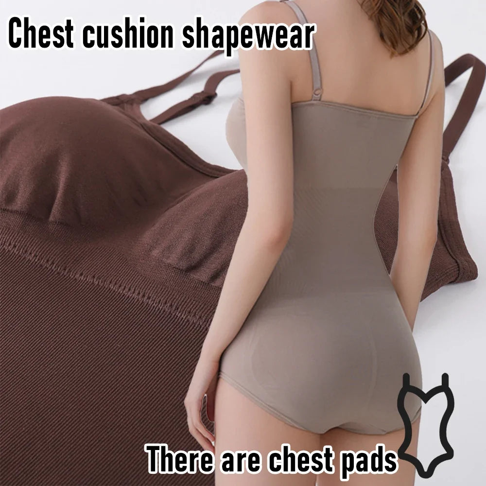 Shapewear Bodysuit for Tummy Control Women Hooks Crotch Body Shaper Stree Jumpsuit with Bras Abdomen Control