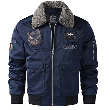 men's autumn winter thickened baseball uniform trendy coat Men's military fan jacket men MA-1 american overalls pilot jacket