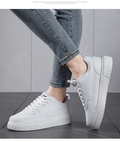 Fashion Women Casual Shoes Breathable Walking Flat Shoes Sneakers White Female Footwear Sports Running Outdoor Walking For Men