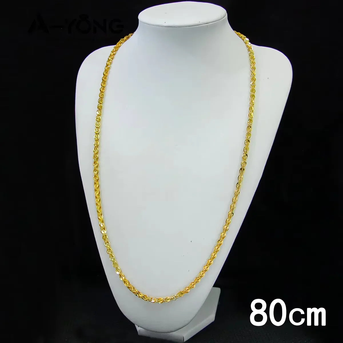 Luxury Arabic Long Necklace 21k Gold Plated 80cm 160cm Italian Vintage Chains Dubai Muslim Women Wedding Party Jewelry Gifts