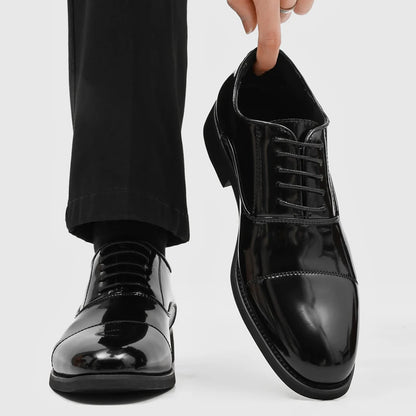Men's Dress Shoes Size 38-46 Fashion Man Pointed Toe Oxford Shoes Lace-Up Brogue Footwear Buckle Business Wedding Shoes Sneakers