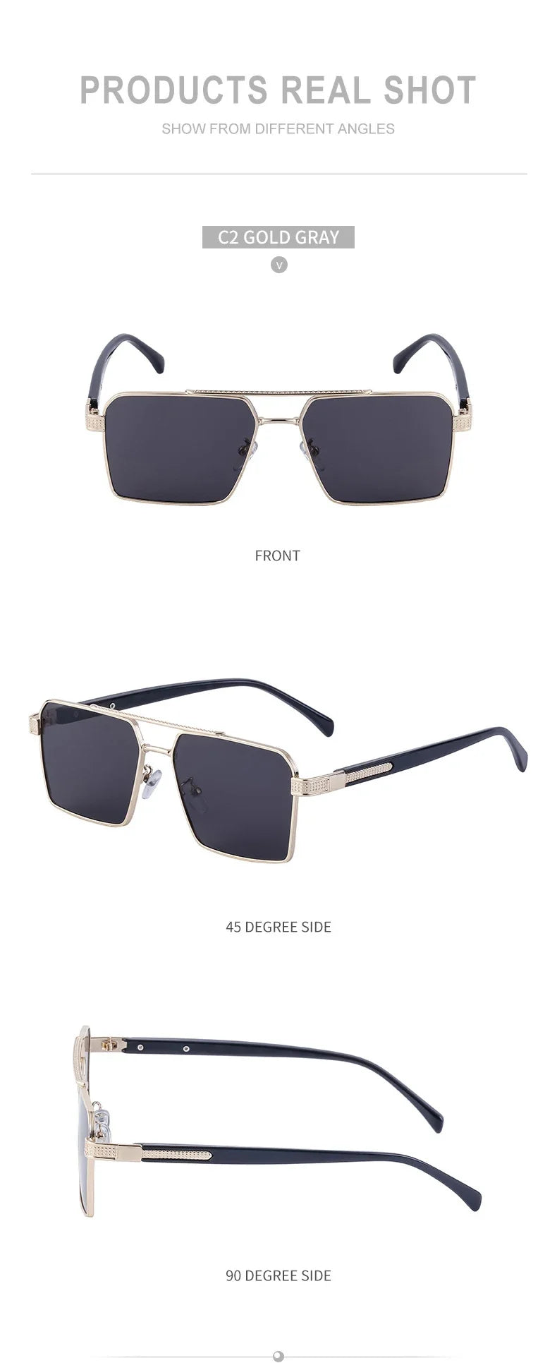 2023 Square Sunglasses For Men Luxe Sunglasses Women Trendy Vintage Fashion Glasses Sun Gafas De Sol Hombre Lunette Soleil Femme