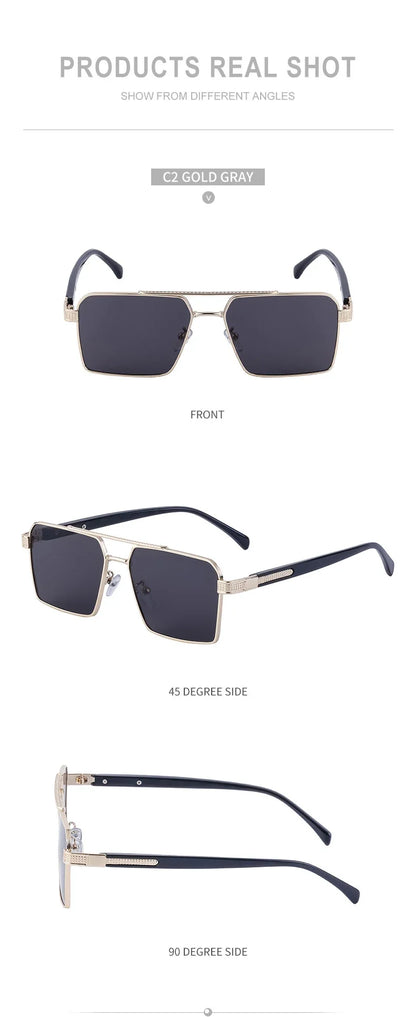 2023 Square Sunglasses For Men Luxe Sunglasses Women Trendy Vintage Fashion Glasses Sun Gafas De Sol Hombre Lunette Soleil Femme