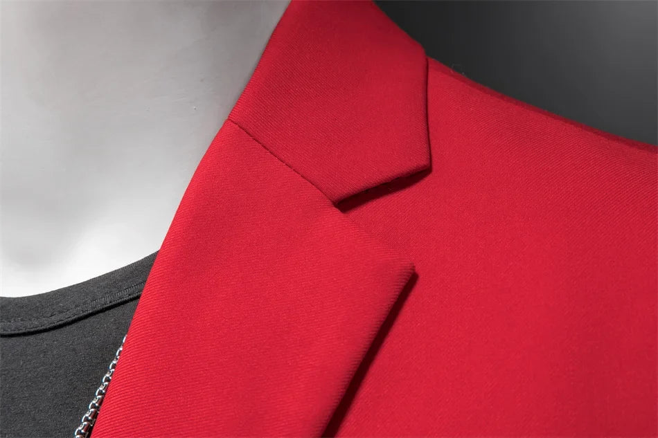 Plus Size 6XL-M Fashion Mens Solid Color Suit Jacket High Quality Business Slim Fit Casual Blazers Formal Social Wedding Tuxedo