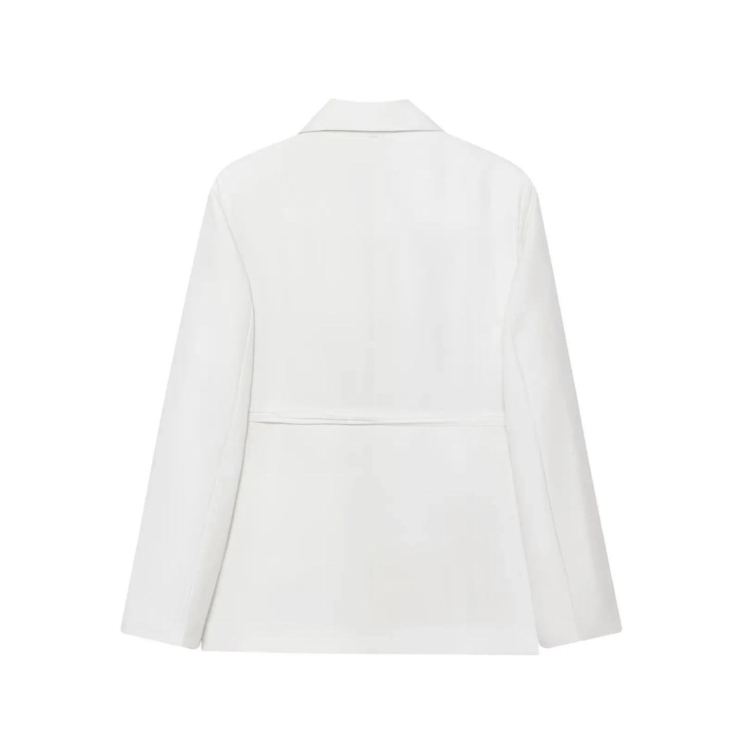 Women Notched Lapel Blazer with Floral Rose Belt Waist Tie Slim Long Sleeve Suit Jacket