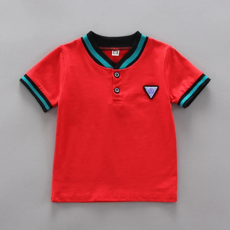 Summer Cotton Baby Boys Short-sleeved Suits Fashion Toddlers Girls Polo Clothing Suits Casual