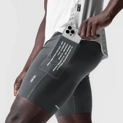 Men's Workout Shorts Quick Dry Skinny Running Shorts Gym Fitness Jogger Stretch Slim Fit Bodybuilding Short Pants Activewear