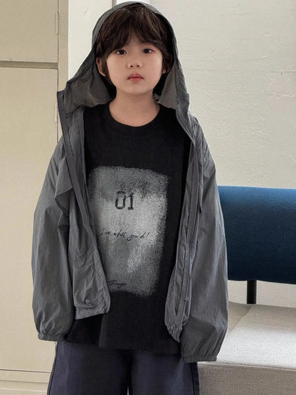 2026 Summer Korean Designer Kids' Unisex Short Sleeve T Shirt Trendy Boys Girls Summer Apparel Soft Cotton Blend Size 110-170cm
