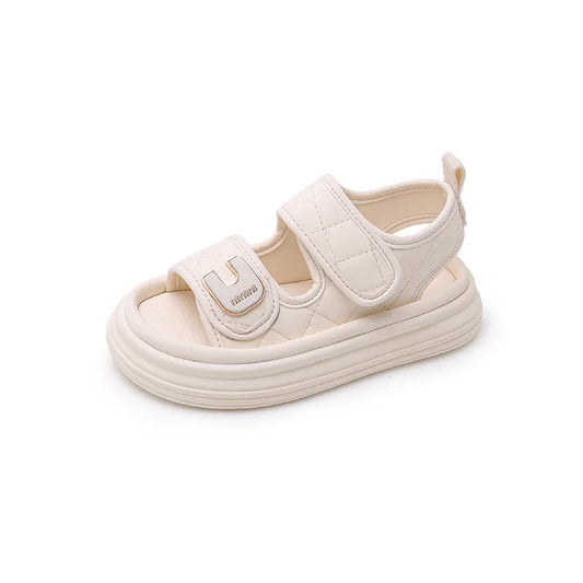 Children Summer Sandals Baby Anti-slip Wearable Summer Shoes Girls Solid Color Hook Sandals Boys Breathable Beach Sandals
