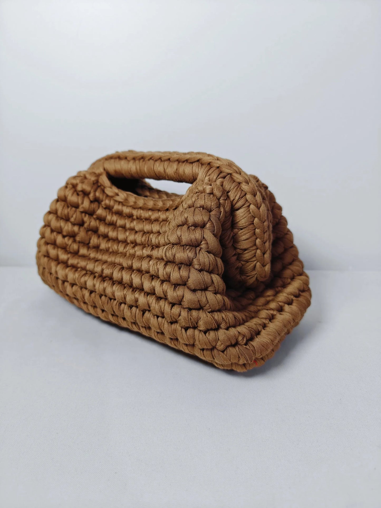 Yingzi Small Crochet Cluth Bag with Handle Handmade Evening Bag Makeup Bag