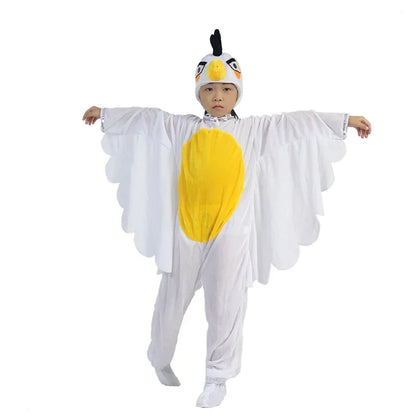 Kids Adults  Animal Bird Oriole Parrot Swallow Eagle Woodpecker Cosplay  Fancy Dress Jumpsuit Costume Gifts Set Halloween