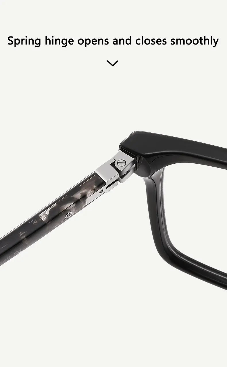 New Fashionable Geometric Square Frame Minimalist Design Men's Anti-Blue Light Glasses Customizable Prescription LS218