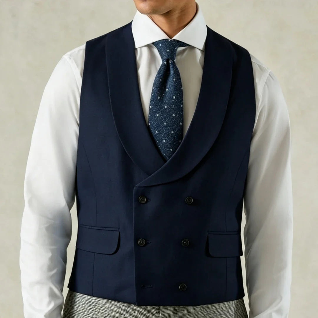 Men Vest Pink Solid Double Breasted With Lapel Waistcoat For Wedding Banquet Business Work Office Casual Daily Men Suit Vest