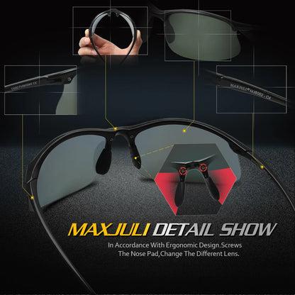 Polarized Sports Sunglasses for Men Women Tr90 Unbreakable Frame for Running Fishing Baseball Driving MJ8002