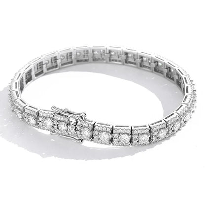 Luxury GRA Certified Full Moissanite Diamond Tennis Bracelet D Color For Woman Man 925 Couple Chain Bracelets Bangle Gift