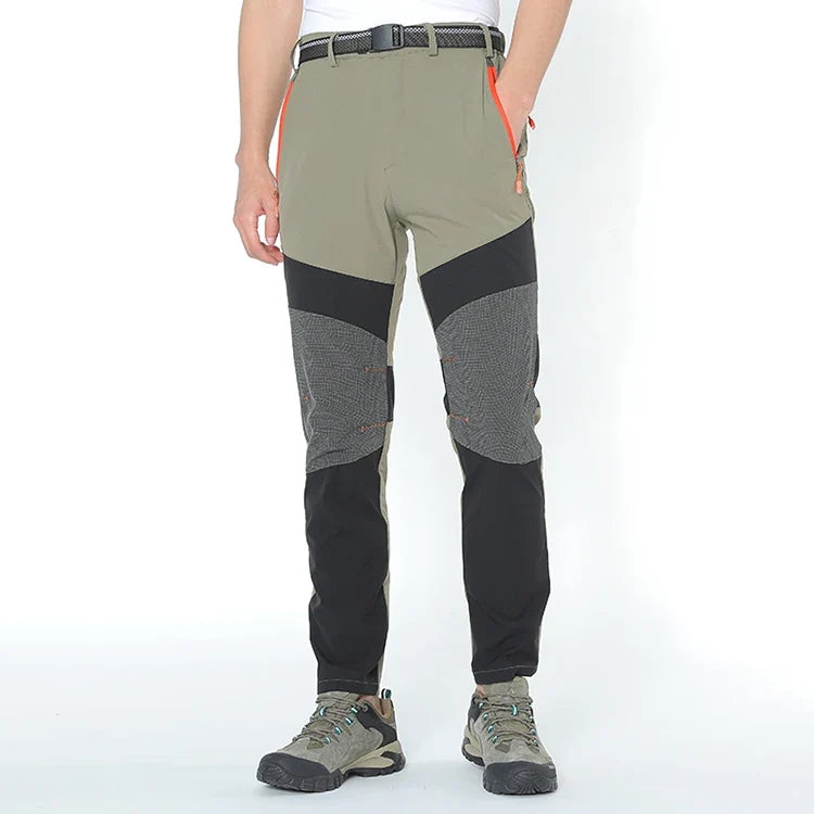 Men's Mountaineering Outdoor Pants with Four-Sided Elastic Quick Drying Pants, Light and Thin Summer Elastic Breathable Quick Dr