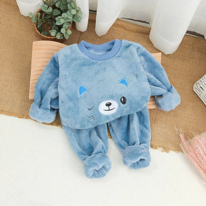 2026 Children's Pajama Sets Tops + Pants 2Pcs Kids Pajamas Winter Girl Clothing Sets 2 To 8Years Children Clothes Boys Sleepwear