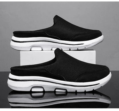 Men Slippers Summer Breathable Home Indoor Slippers Men Thick Bottom Slides Fashion Couple Walking Shoes