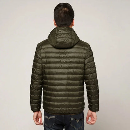 Men's All-Season Ultra Lightweight Packable Down Jacket Water and Wind-Resistant Breathable Coat Big Size Men Hoodies Jackets
