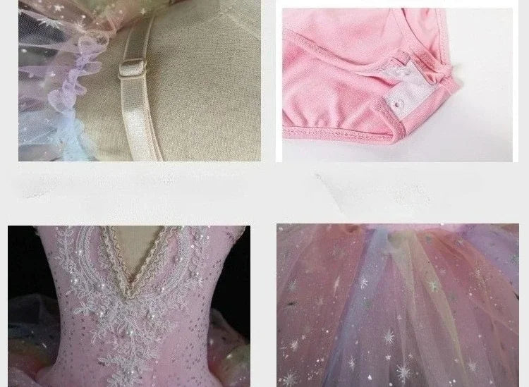Summer Ballet Dance Dress Girl Stage Tutu Girls Dresses Costume Baby Clothing Robe Fille Kids Outfit Vestidos Children's Day