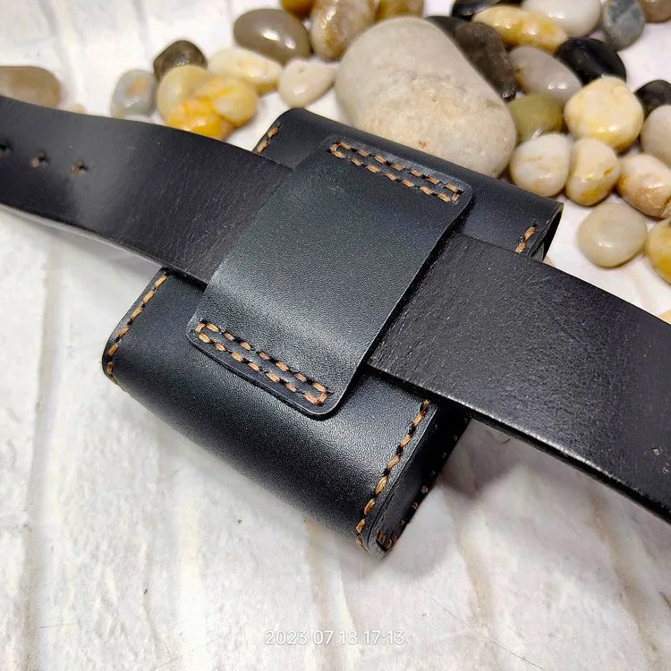Multifunctional Key Holder Waist Bag Genuine Leather Car Key Case Folding Glasses Belt Pack Men Women 1652cg