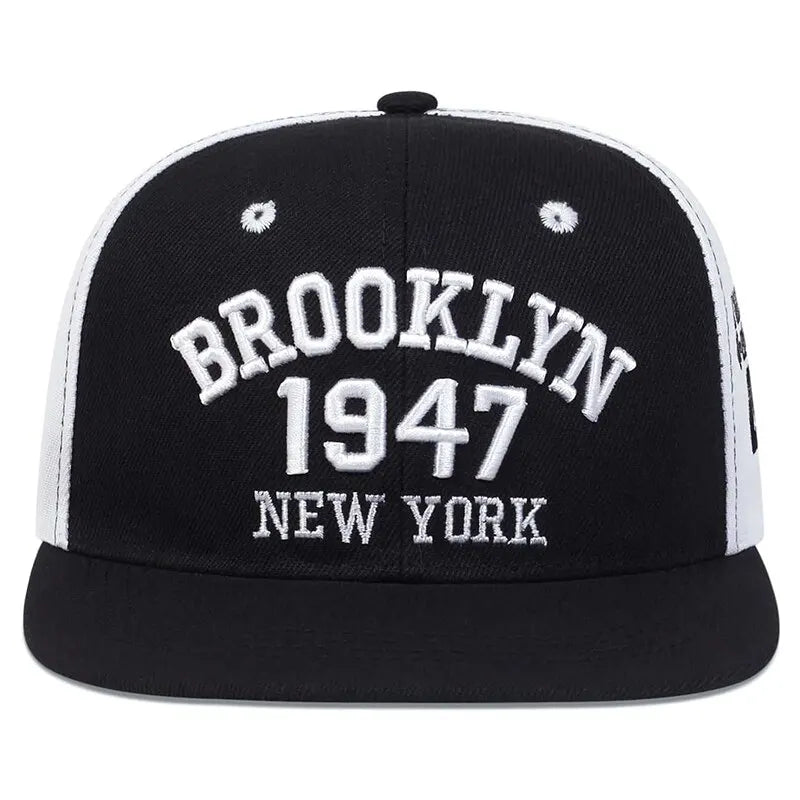 Unisex BROOKLYN 1947 Embroidery Hip-hop Hats Outdoor Adjustable Casual Baseball Caps Sunscreen Hat