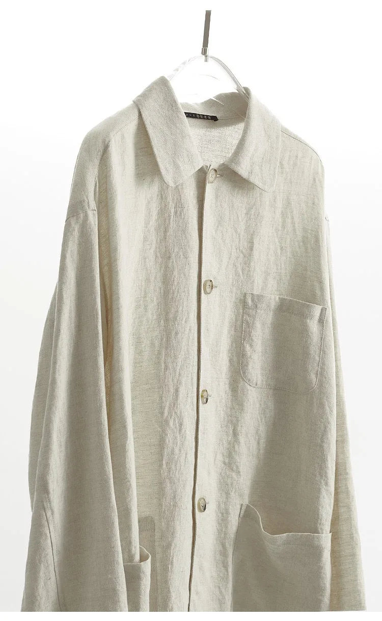Raindrop Linen~ Long-Sleeved Linen Shirt, Thin Jacket, Loose Top, New Spring Clothing for Women
